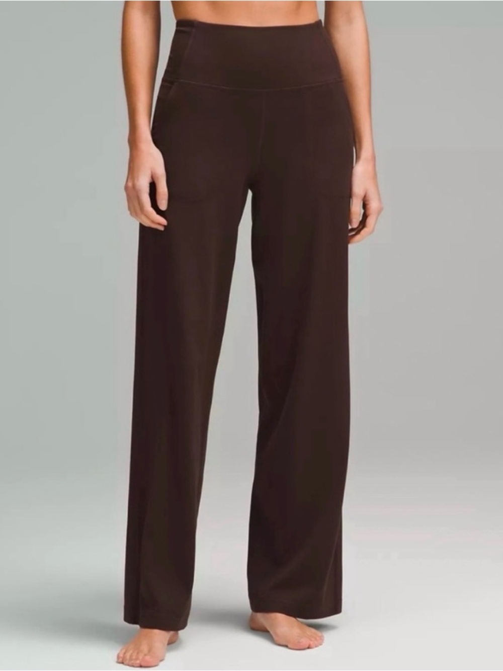Lululemon Align High Rise Wide Leg Regular size 4 Espresso/Brown